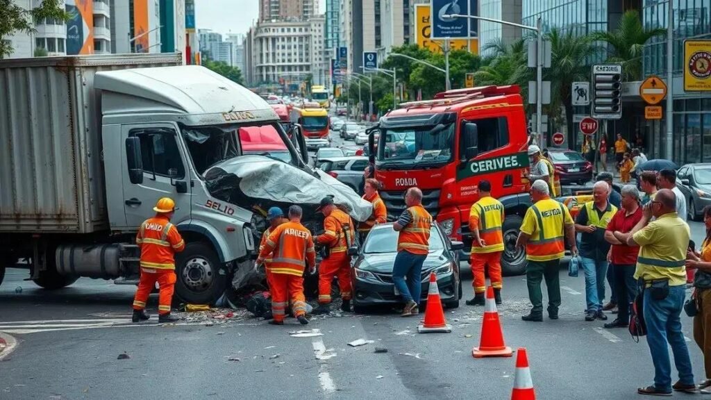 Três paraibanos morrem em acidente trágico com contêiner em São Paulo