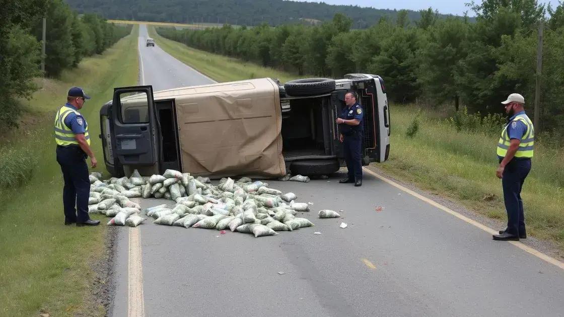 Caminhoneiro detido após tombar caminhão carregado de drogas na Paraíba