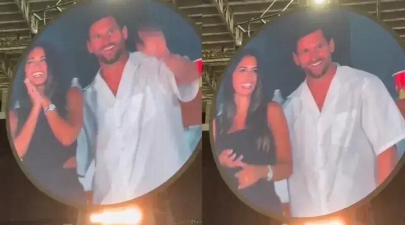 Coldplay exalta Messi e Antonela na kiss cam após polêmica de traição