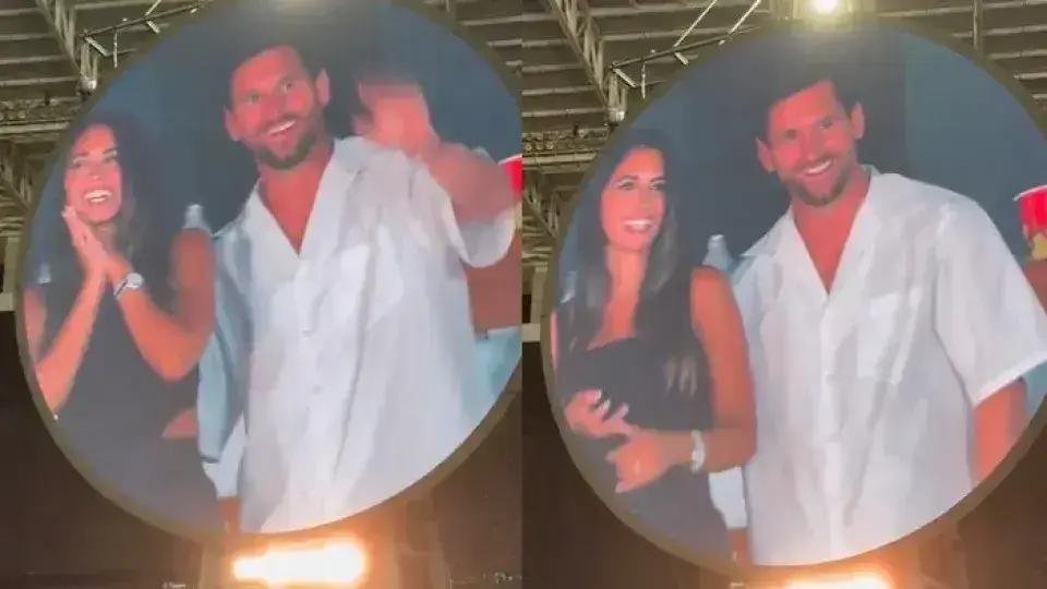 Coldplay exalta Messi e Antonela na kiss cam após polêmica de traição