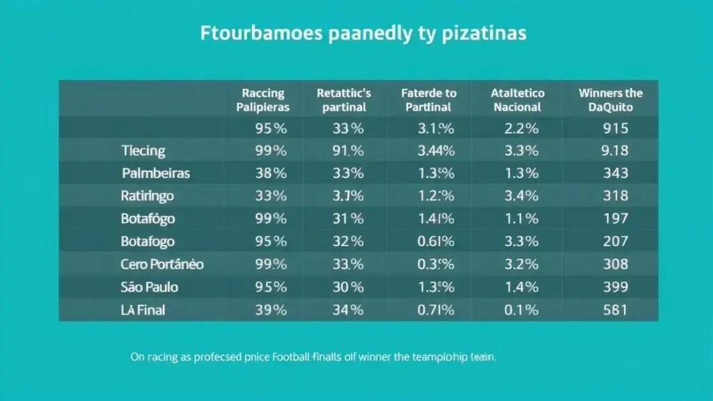 Racing e Palmeiras Líderes em Probabilidades da Copa Libertadores 2025