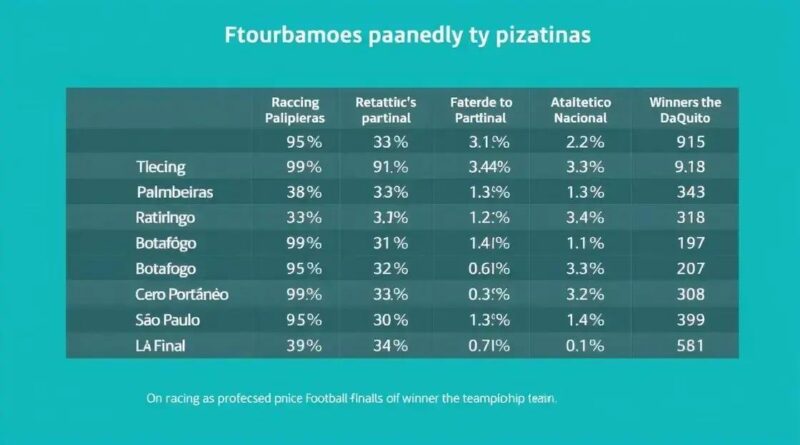Racing e Palmeiras Líderes em Probabilidades da Copa Libertadores 2025