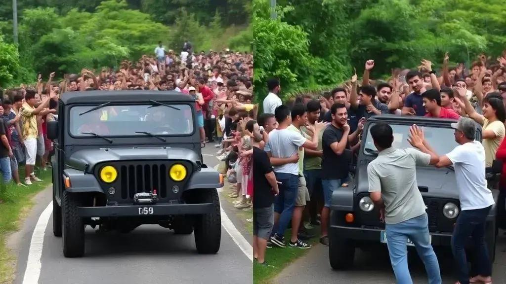 Acidente em Brusque: Jipe invade desfile e atropela mulheres