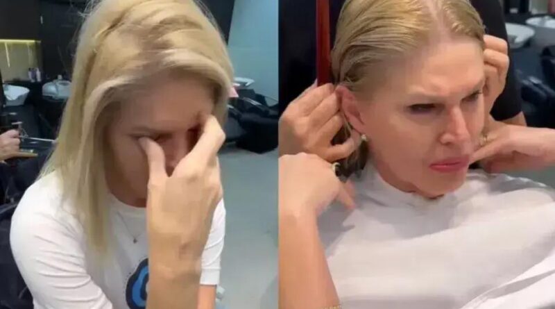 Val Marchiori se emociona ao cortar cabelo antes de quimioterapia