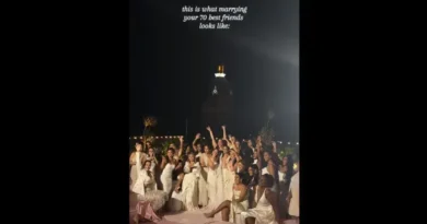 Mulher Celebra Amizade com Casamento Simbólico para 70 Amigas