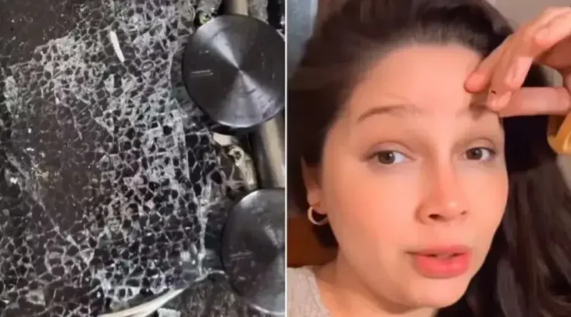 Mãe alerta sobre explosão de fogão de vidro após susto em família