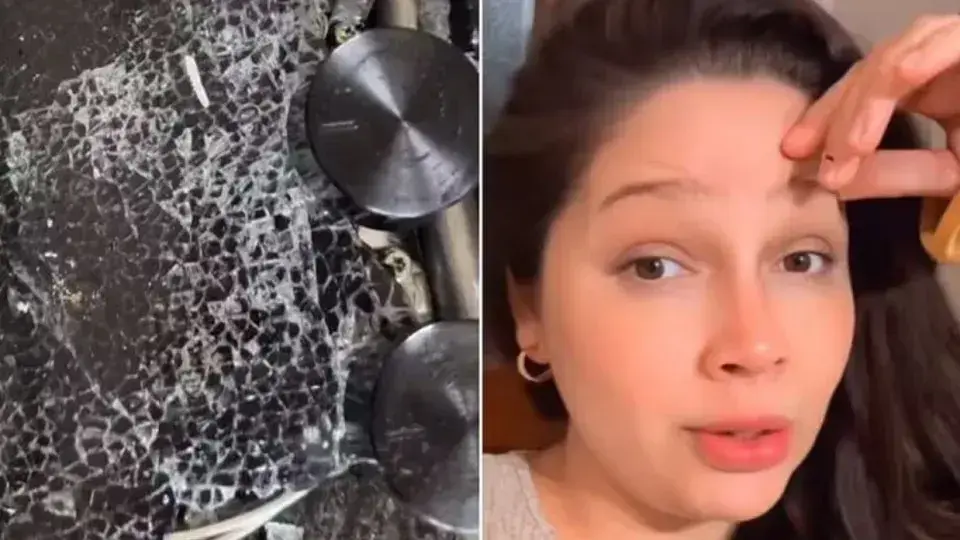 Mãe alerta sobre explosão de fogão de vidro após susto em família