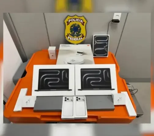Polícia Federal apreende eletrônicos da Apple no Aeroporto Castro Pinto