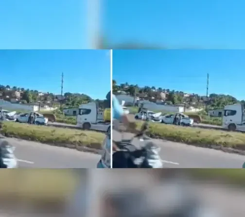 Acidente entre três veículos causa lentidão na BR-230 em Santa Rita