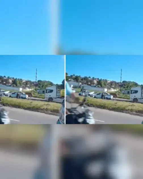 Acidente entre três veículos causa lentidão na BR-230 em Santa Rita