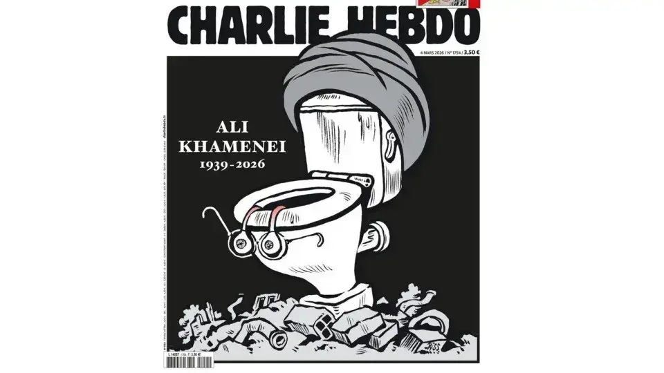 Capa do Charlie Hebdo homenageia Khamenei com ironia e polêmica