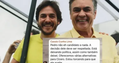 Cássio Cunha Lima afirma que filho não aceitará ser vice de Cícero Lucena