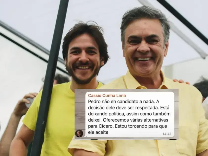 Cássio Cunha Lima afirma que filho não aceitará ser vice de Cícero Lucena
