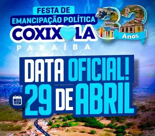 Coxixola Celebrates 33 Years: Festivities Planned by Mayor Nelsinho Honorato