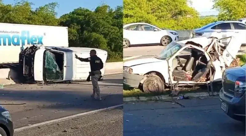 Mulher morre após ser atropelada por van na BR-101 em Conde