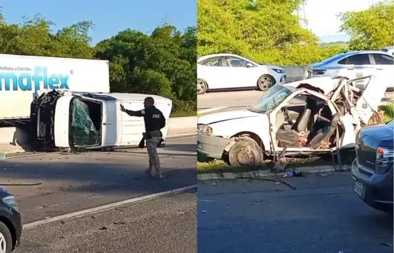 Mulher morre após ser atropelada por van na BR-101 em Conde