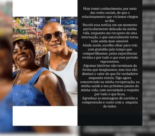 Thiago Gonçalves descobre fim de namoro com Jojo Todynho pelas redes sociais