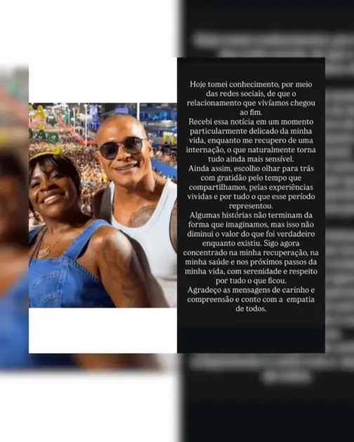 Thiago Gonçalves descobre fim de namoro com Jojo Todynho pelas redes sociais