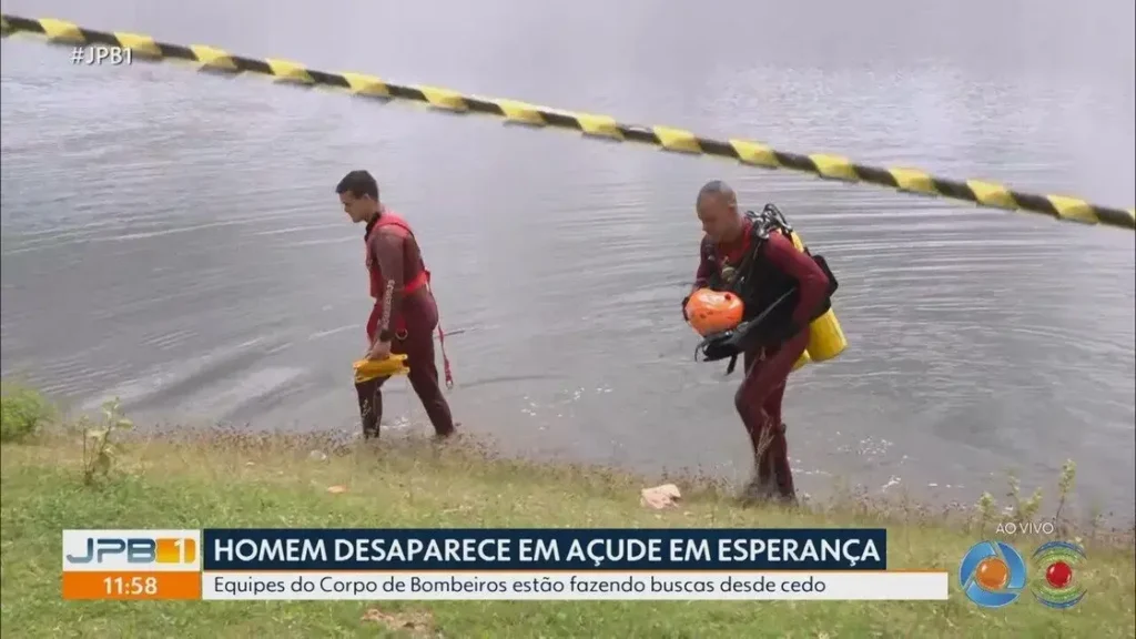 Buscas por homem desaparecido no Açude Araçagi são retomadas em Esperança