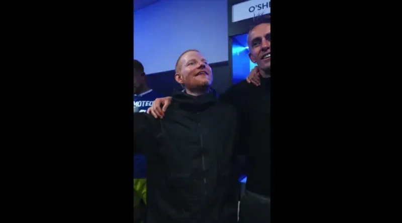 Ed Sheeran e a celebração do Ipswich Town na Premier League