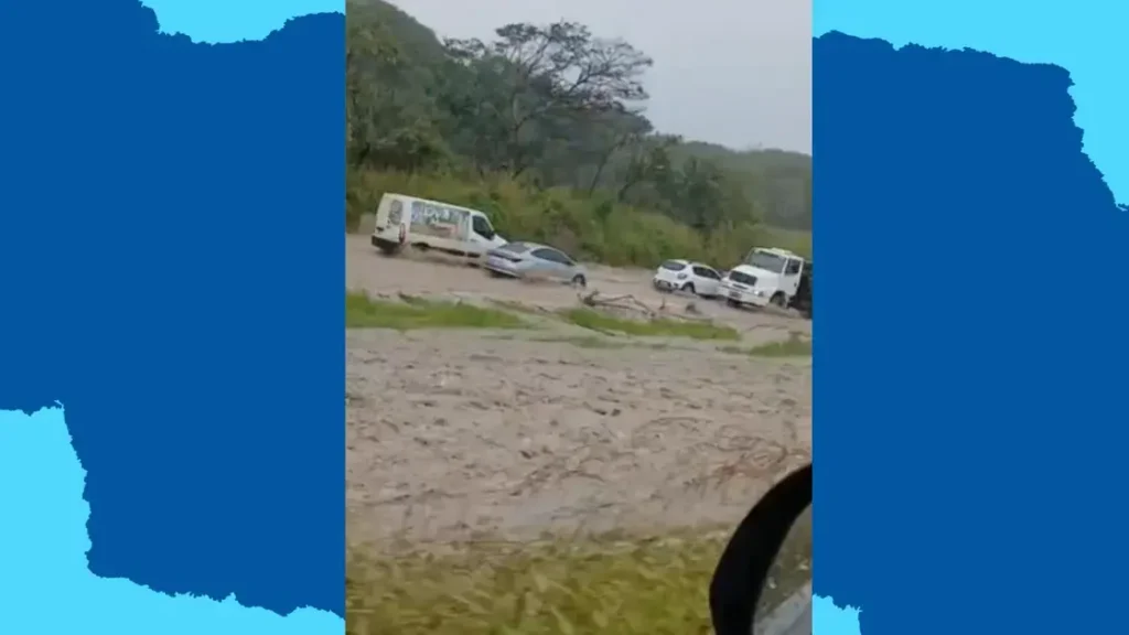 Barragem rompe e causa alagamento na BR-101, Paraíba