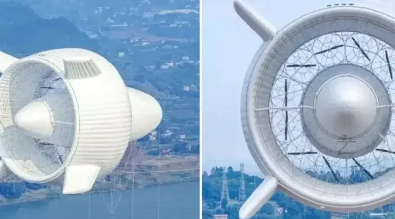 China inova com sistema eólico flutuante utilizando dirigível gigante